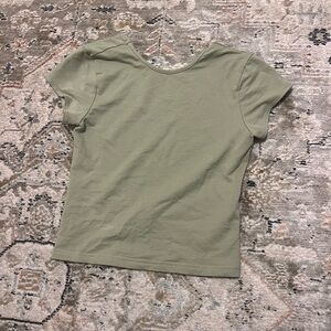 Edikted Women's Olive Green backless Top